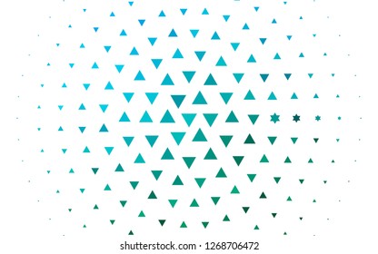 Light Blue, Green vector layout with lines, triangles. Decorative design in abstract style with triangles. Modern template for your landing page.
