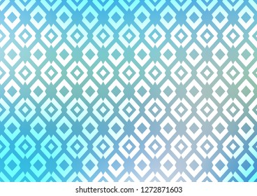 Light Blue, Green vector layout with lines, rectangles. Rectangles on abstract background with colorful gradient. Best design for your ad, poster, banner.