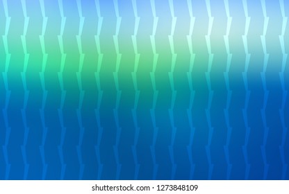 Light Blue, Green vector layout with flat lines. Lines on blurred abstract background with gradient. Smart design for your business advert.
