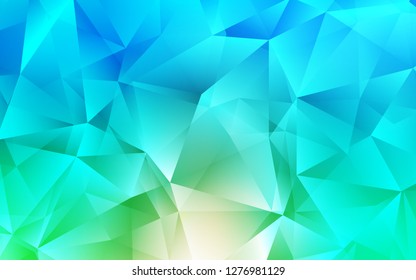 Light Blue, Green vector layout with lines, triangles. Abstract gradient illustration with triangles. Smart design for your business advert.
