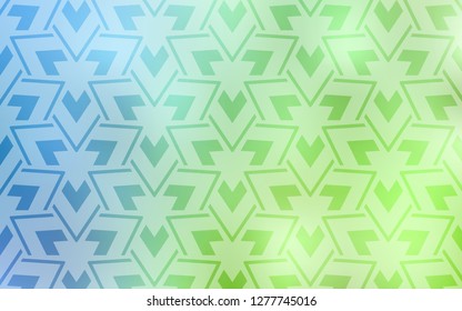 Light Blue, Green vector layout with lines, triangles. Decorative design in abstract style with triangles. Pattern for commercials.