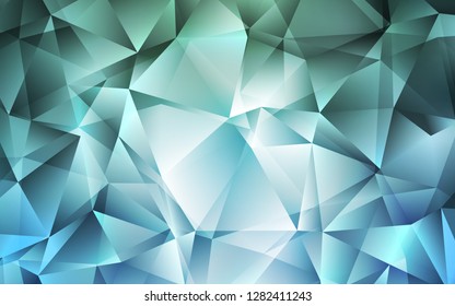 Light Blue, Green vector layout with lines, triangles. Glitter abstract illustration with triangular shapes. The template can be used as a background.