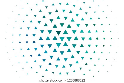 Light Blue, Green vector layout with lines, triangles. Triangles on abstract background with colorful gradient. Template for wallpapers.