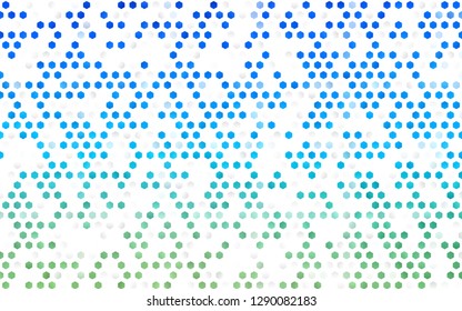 Light Blue, Green vector layout with hexagonal shapes. Glitter abstract illustration in hexagonal style. Pattern for texture of wallpapers.