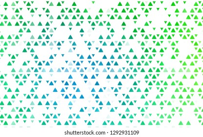 Light Blue, Green vector layout with lines, triangles. Modern abstract illustration with colorful triangles. Best design for your ad, poster, banner.