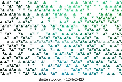 Light Blue, Green vector layout with lines, triangles. Beautiful illustration with triangles in nature style. Modern template for your landing page.