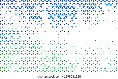 Light Blue, Green vector layout with lines, triangles. Beautiful illustration with triangles in nature style. Modern template for your landing page.