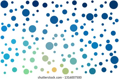 Light Blue, Green vector  layout with circle shapes. Glitter abstract illustration with blurred drops of rain. New template for your brand book.