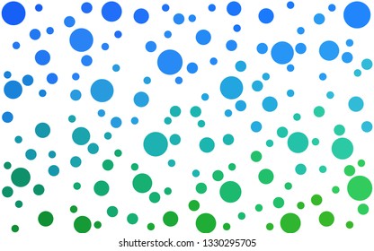 Light Blue, Green vector  layout with circle shapes. Beautiful colored illustration with blurred circles in nature style. Pattern for textures of wallpapers.