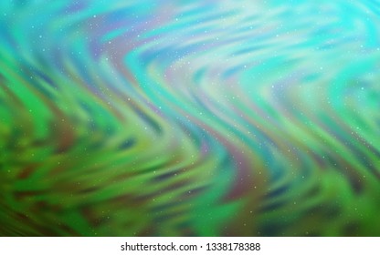 Light Blue, Green vector layout with cosmic stars. Shining illustration with sky stars on abstract template. Smart design for your business advert.