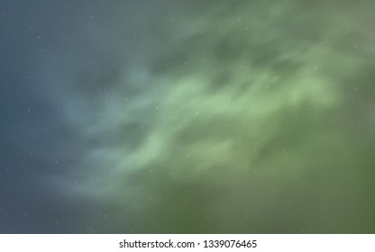 Light Blue, Green vector layout with cosmic stars. Shining illustration with sky stars on abstract template. Smart design for your business advert.