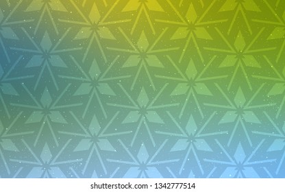 Light Blue, Green vector layout with lines, triangles. Glitter abstract illustration with triangular shapes. Pattern for booklets, leaflets