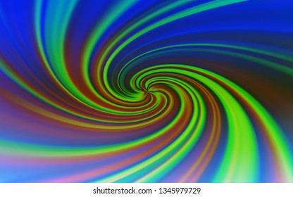 Light Blue, Green vector layout with curved lines. Glitter abstract illustration with wry lines. Abstract design for your web site.