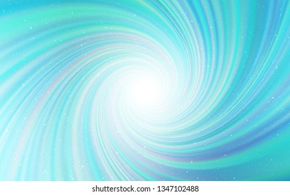 Light Blue, Green vector layout with cosmic stars. Glitter abstract illustration with colorful cosmic stars. Pattern for astronomy websites.