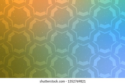 Light Blue, Green vector layout with wry lines. A shining illustration, which consists of curved lines. A new texture for your  ad, booklets, leaflets.