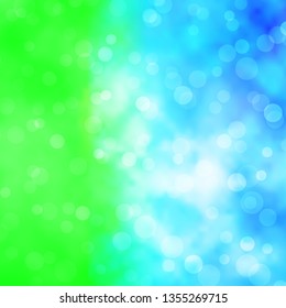 Light Blue, Green vector layout with circles. Modern abstract illustration with colorful circle shapes. Pattern for wallpapers, curtains.