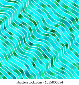 Light Blue, Green vector layout with circular arc. Brand new colorful illustration with bent lines. Pattern for websites, landing pages.