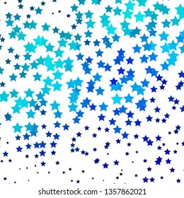 Light Blue, Green vector layout with bright stars. Colorful illustration with abstract gradient stars. Pattern for wrapping gifts.