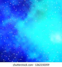 Light Blue, Green vector layout with bright stars. Colorful illustration with abstract gradient stars. Design for your business promotion.