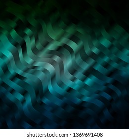 Light Blue, Green vector layout with wry lines. Abstract illustration with bandy gradient lines. Pattern for commercials, ads.