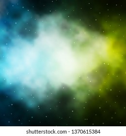 Light Blue, Green vector layout with bright stars. Modern geometric abstract illustration with stars. Pattern for websites, landing pages.