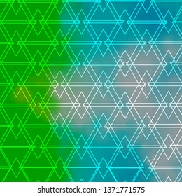 Light Blue, Green vector layout with lines, triangles. Colorful illustration with triangles in simple style. Design for your promotions.