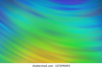 Light Blue, Green vector layout with curved lines. An elegant bright illustration with gradient. A new texture for your  ad, booklets, leaflets.