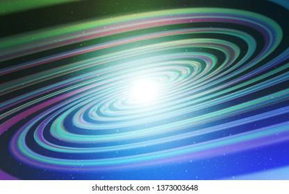 Light Blue, Green vector layout with cosmic stars. Shining colored illustration with bright astronomical stars. Smart design for your business advert.