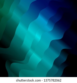 Light Blue, Green vector layout with circular arc. Colorful illustration in circular style with lines. Pattern for commercials, ads.