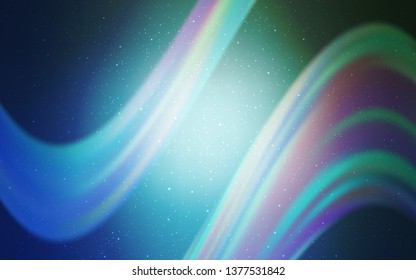 Light Blue, Green vector layout with cosmic stars. Shining illustration with sky stars on abstract template. Template for cosmic backgrounds.