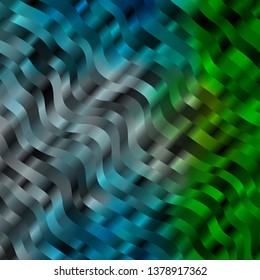 Light Blue, Green vector layout with circular arc. Illustration in halftone style with gradient curves. Pattern for booklets, leaflets.