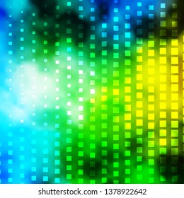 Light Blue, Green vector layout with lines, rectangles. Modern design with rectangles in abstract style. Template for cellphones.