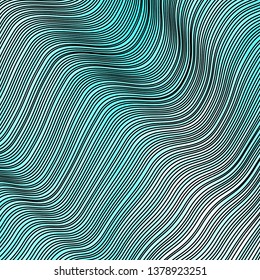 Light Blue, Green vector layout with wry lines. Gradient illustration in simple style with bows. Template for cellphones.