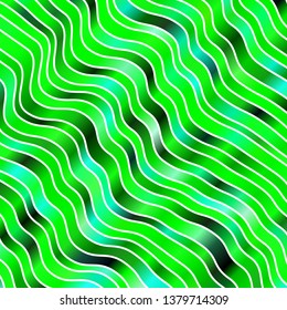 Light Blue, Green vector layout with circular arc. Colorful illustration with curved lines. Pattern for booklets, leaflets.