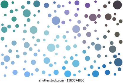 Light Blue, Green vector  layout with circle shapes. Blurred decorative design in abstract style with bubbles. Pattern for beautiful websites.