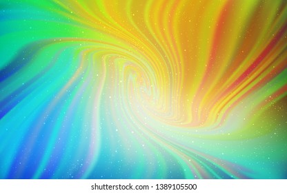 Light Blue, Green vector layout with cosmic stars. Shining colored illustration with bright astronomical stars. Best design for your ad, poster, banner.