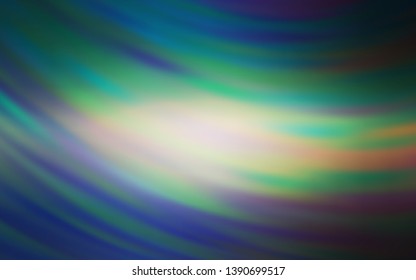Light Blue, Green vector layout with curved lines. A completely new colorful illustration in simple style. Colorful wave pattern for your design.