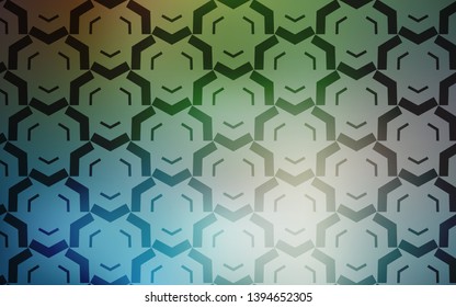 Light Blue, Green vector layout with curved lines. Shining colorful illustration in simple style. Colorful wave pattern for your design.