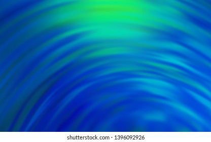 Light Blue, Green vector layout with curved lines. Brand new colorful illustration in simple style. Colorful wave pattern for your design.