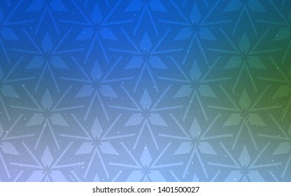Light Blue, Green vector layout with lines, triangles. Illustration with set of colorful triangles. Modern template for landing page.
