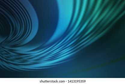 Light Blue, Green vector layout with curved lines. Brand new colorful illustration in simple style. Template for cell phone screens.