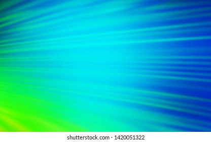 Light Blue, Green vector layout with flat lines. Lines on blurred abstract background with gradient. Best design for your ad, poster, banner.