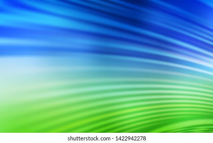 Light Blue, Green vector layout with bent lines. A circumflex abstract illustration with gradient. A new texture for your  ad, booklets, leaflets.