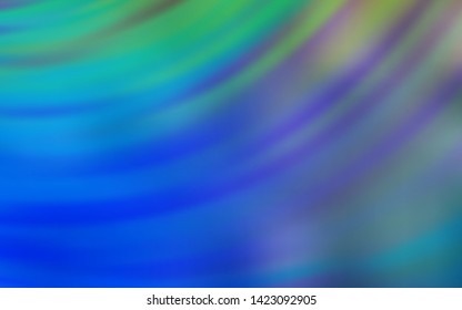Light Blue, Green vector layout with curved lines. A sample with colorful lines, shapes. Colorful wave pattern for your design.
