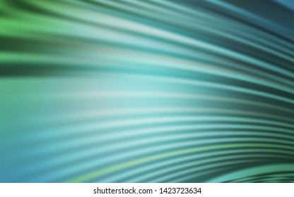 Light Blue, Green vector layout with curved lines. Colorful illustration in simple style with gradient. Brand new design for your ads, poster, banner.