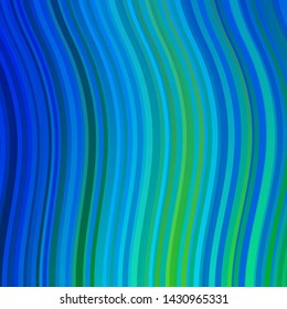 Light Blue, Green vector layout with circular arc. Colorful illustration, which consists of curves. Pattern for booklets, leaflets.