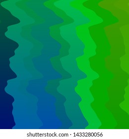 Light Blue, Green vector layout with wry lines. Colorful illustration with curved lines. Pattern for booklets, leaflets.