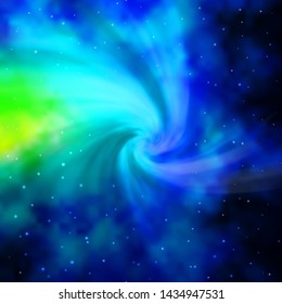 Light Blue, Green vector layout with bright stars. Decorative illustration with stars on abstract template. Best design for your ad, poster, banner.