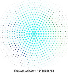 Light Blue, Green vector layout with bright stars. Colorful illustration with abstract gradient stars. Design for your business promotion.