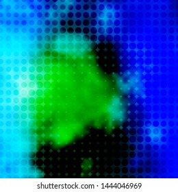 Light Blue, Green vector layout with circles. Abstract decorative design in gradient style with bubbles. Design for your commercials.